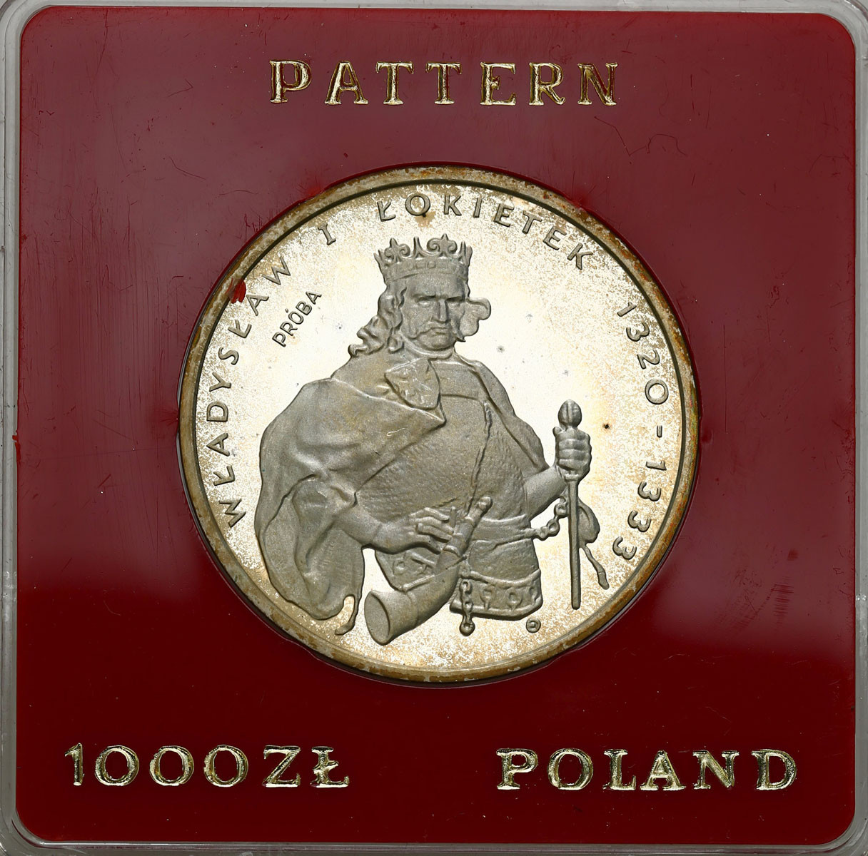 PRL. PRÓBA srebro 1000 złotych 1986 Łokietek